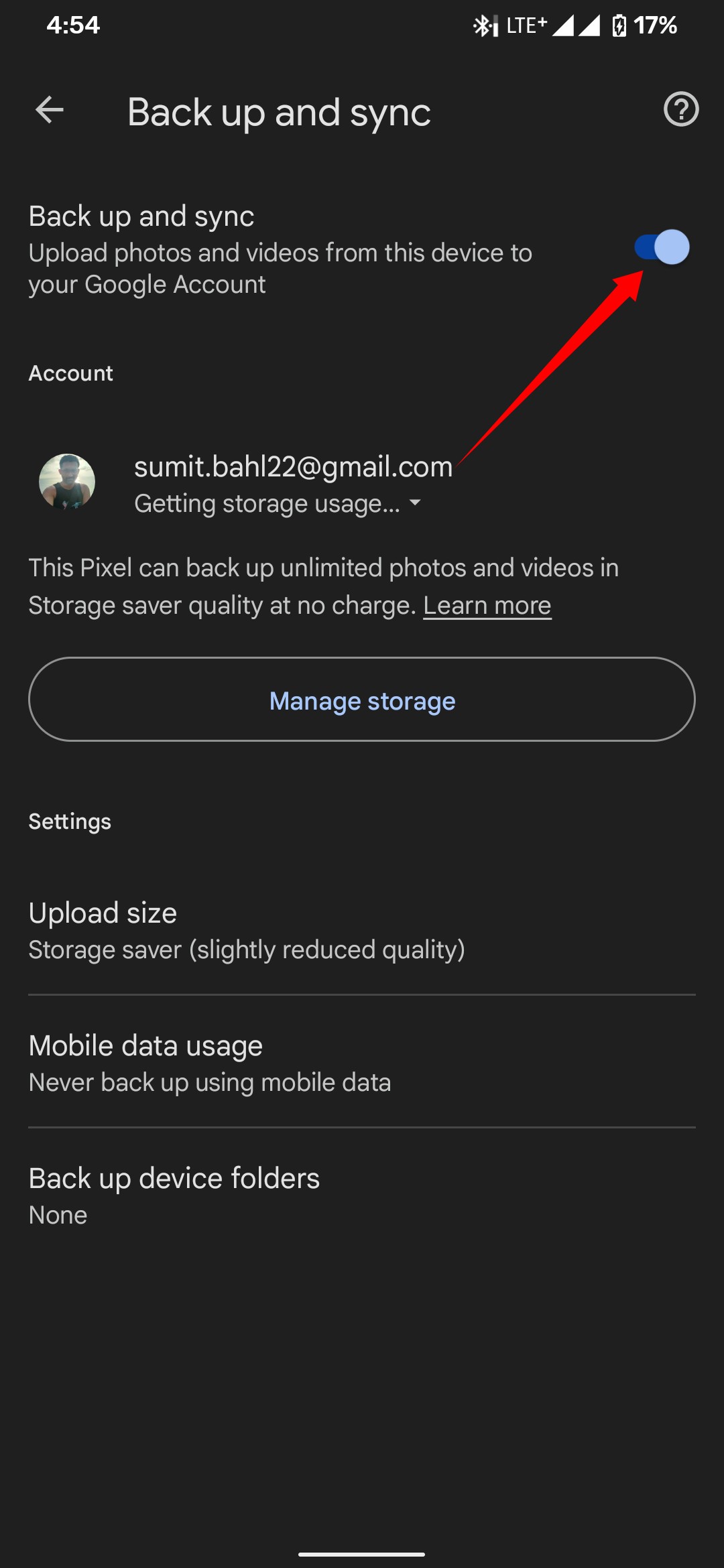 Backup Photos and videos