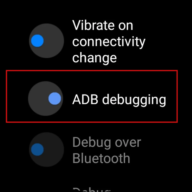 ADB Debugging Android Watch