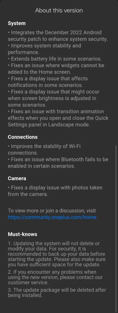 OnePlus 9R F.19 update