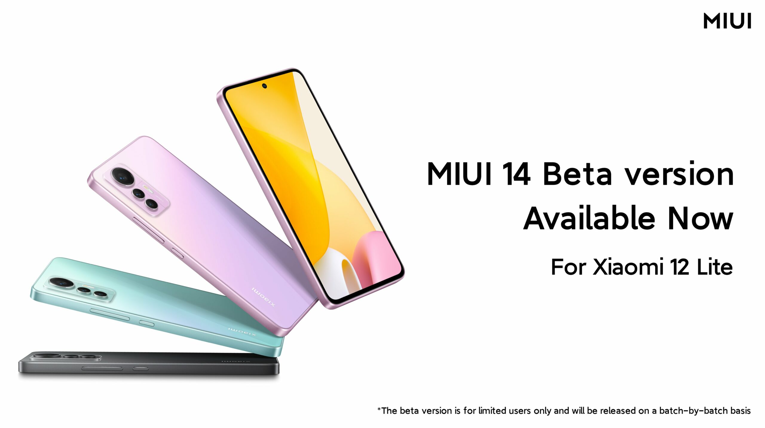 MIUI 14 update for Xiaomi 12 Lite
