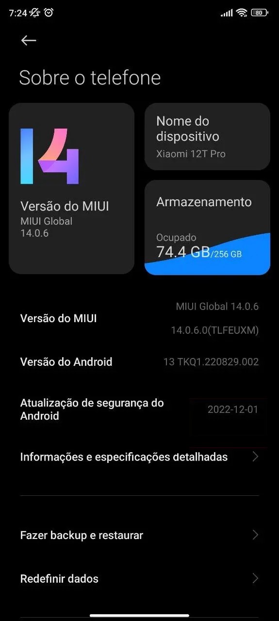 Xiaomi 12T Pro MIUI 14 update 