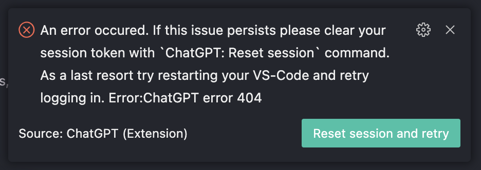ChatGPT 404 Error