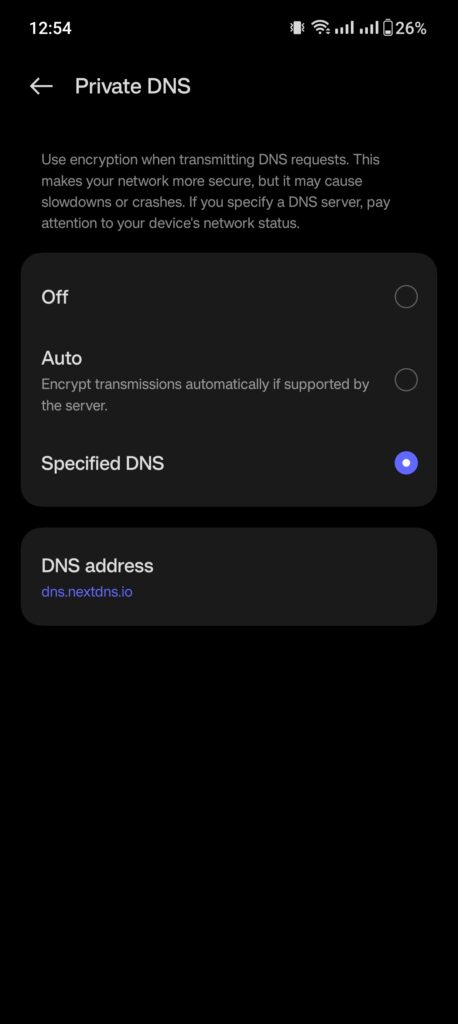 Android Private DNS